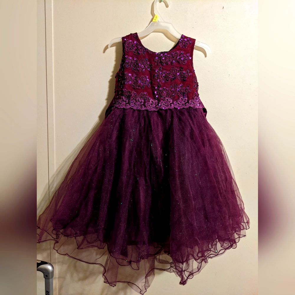 Plum colored dress with sparkles
